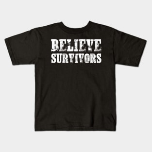 Believe Survivors Shirt #MeToo #BeAHero Walkout Support Kids T-Shirt